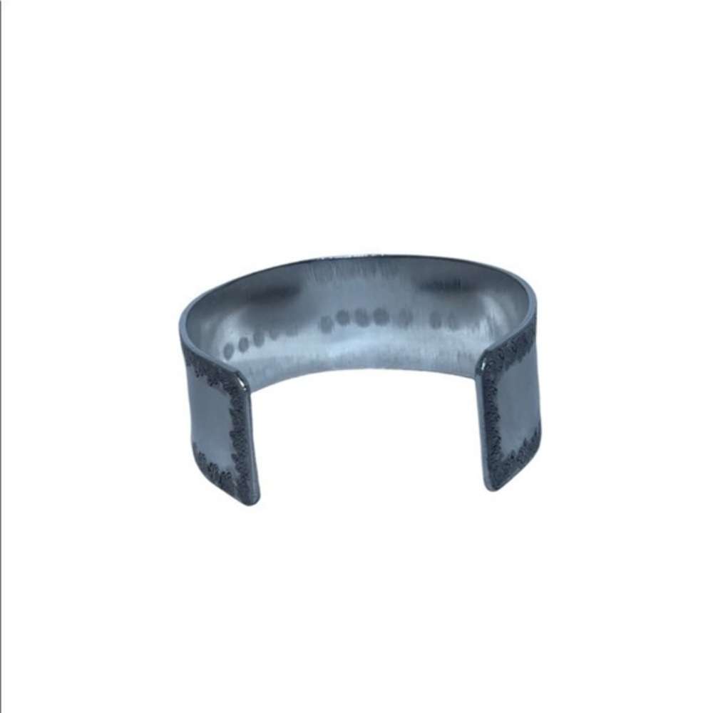 Handmade stamped Not Today Satan
adjustable hypoallergenic silver‎ cuff bracelet - Picture 3 of 7